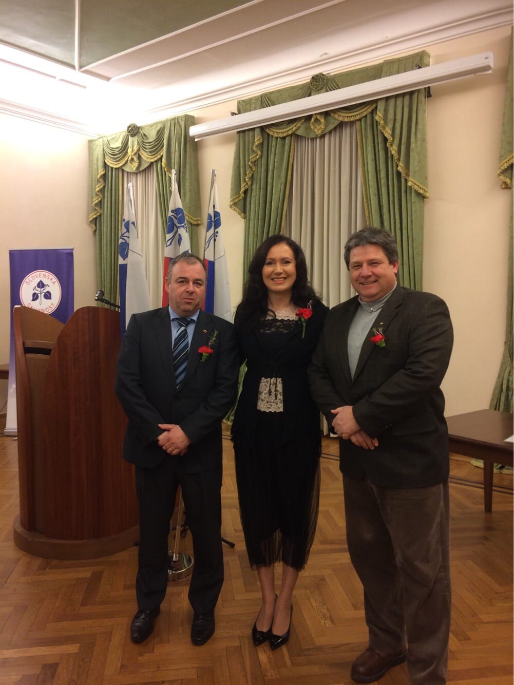 Patricija Šulin in Danijel Krivec na novoletnem srečanju Slovenske skupnosti v Italiji