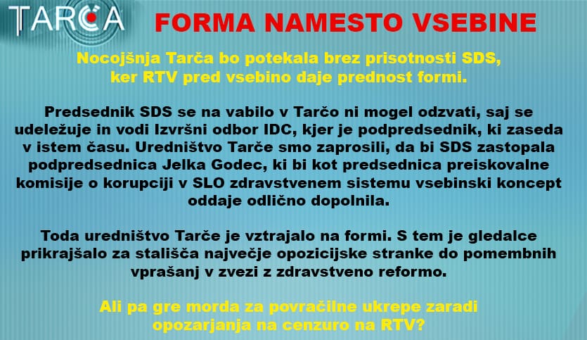 FORMA namesto VSEBINE
