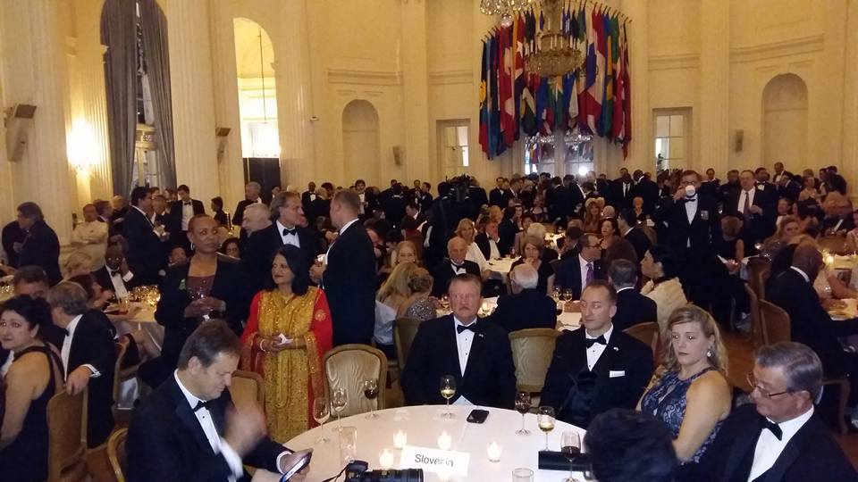 Žan Mahnič in Tomaž Lisec na gala sprejemu v čast Melaniji Trump