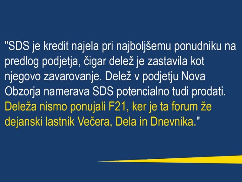 Pojasnilo glede najema kredita Slovenske demokratske stranke pri fizični osebi