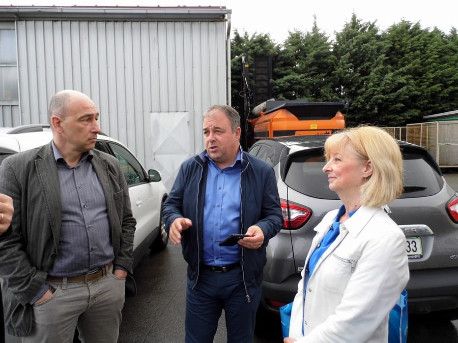 Danijel Krivec in Mara Glušič pri podjetnikih na Krasu