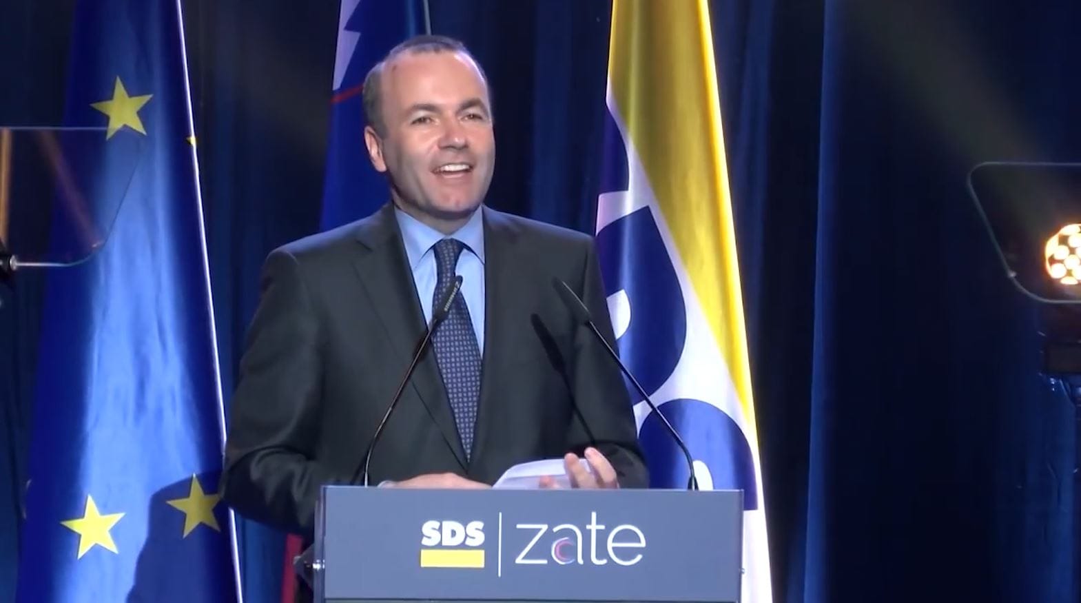 Manfred Weber: "V Sloveniji potrebujemo močno vlado pod vodstvom Janeza Janše!"