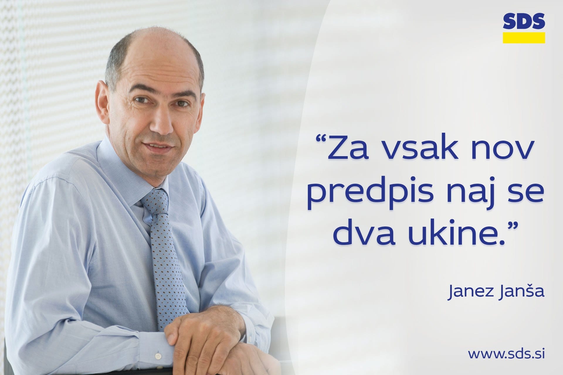 Za vsak nov predpis naj se dva obstoječa ukine