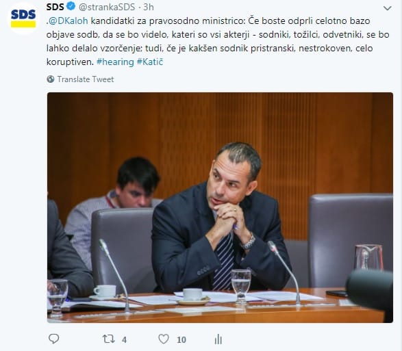 Dejan Kaloh_ pravosodje_tvit