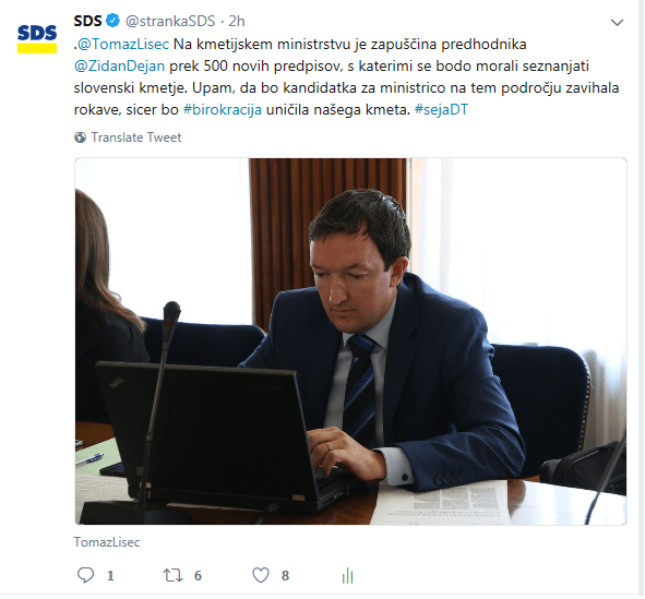 Tvit Tomaž Lisec