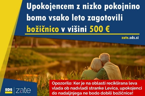 Slovenski upokojenci tudi letos brez božičnice