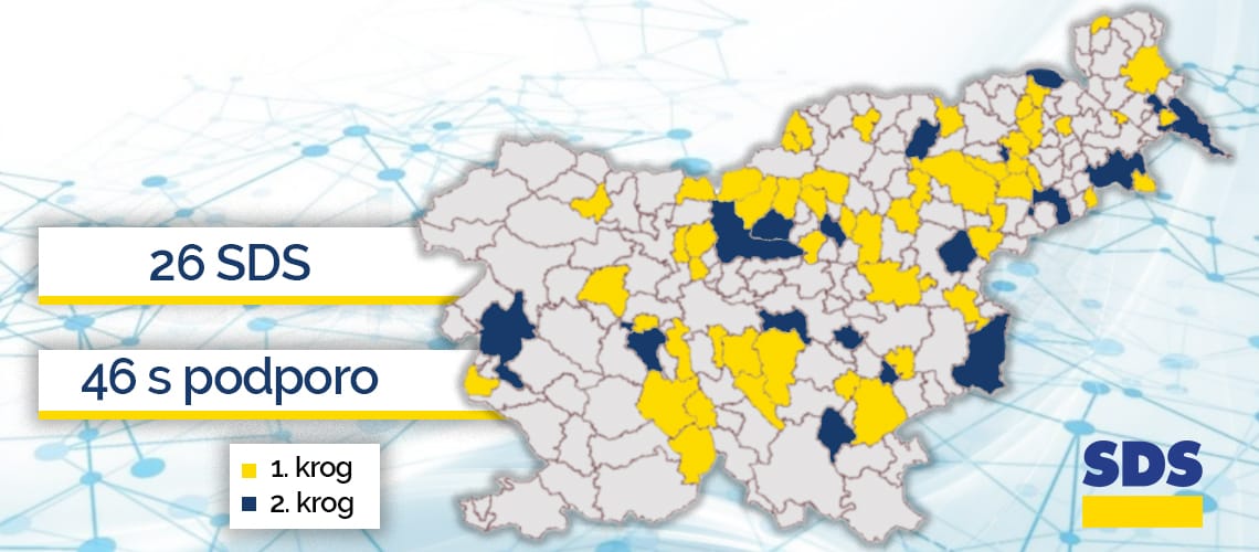 SDS zmagovito tudi v 2. krogu lokalnih volitev