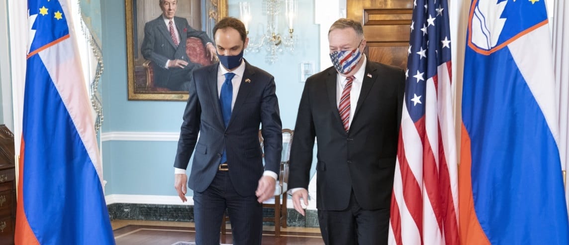 Minister dr. Logar z ameriškim državnim sekretarjem Pompeom o strateškem dialogu med državama