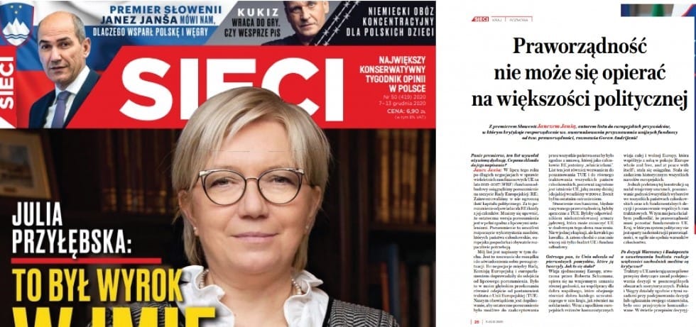 Intervju predsednika vlade Janeza Janše za poljski tednik Sieci