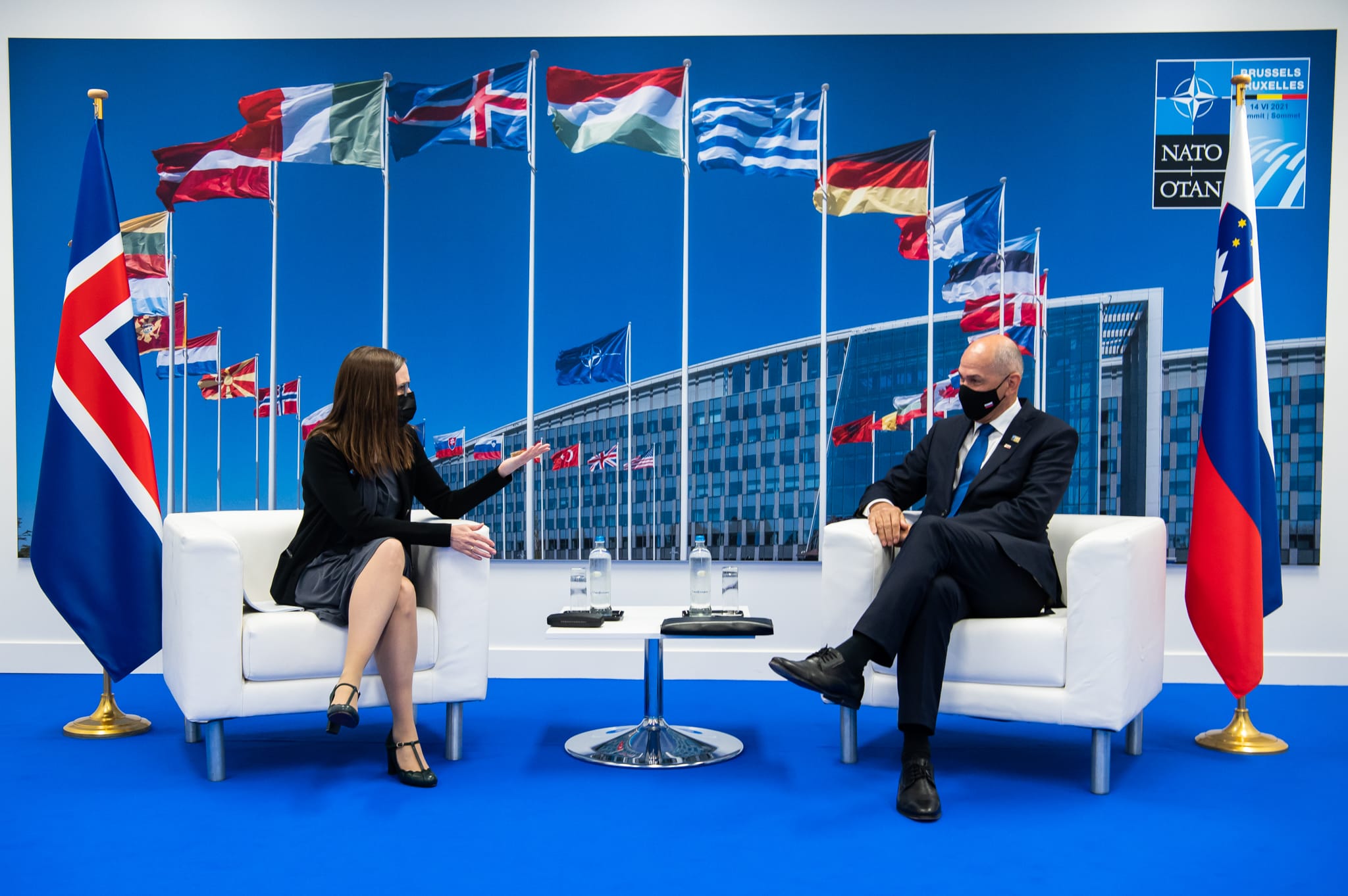 Predsednik vlade Janez Janša na vrhu zveze NATO in bilateralnih pogovorih v Bruslju