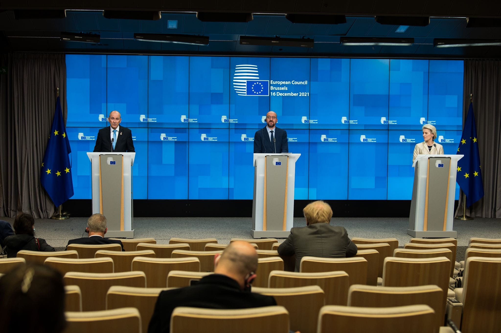 Predsednik vlade Janez Janša v Bruslju predstavil nekatere dosežke predsedovanja Slovenije Svetu EU