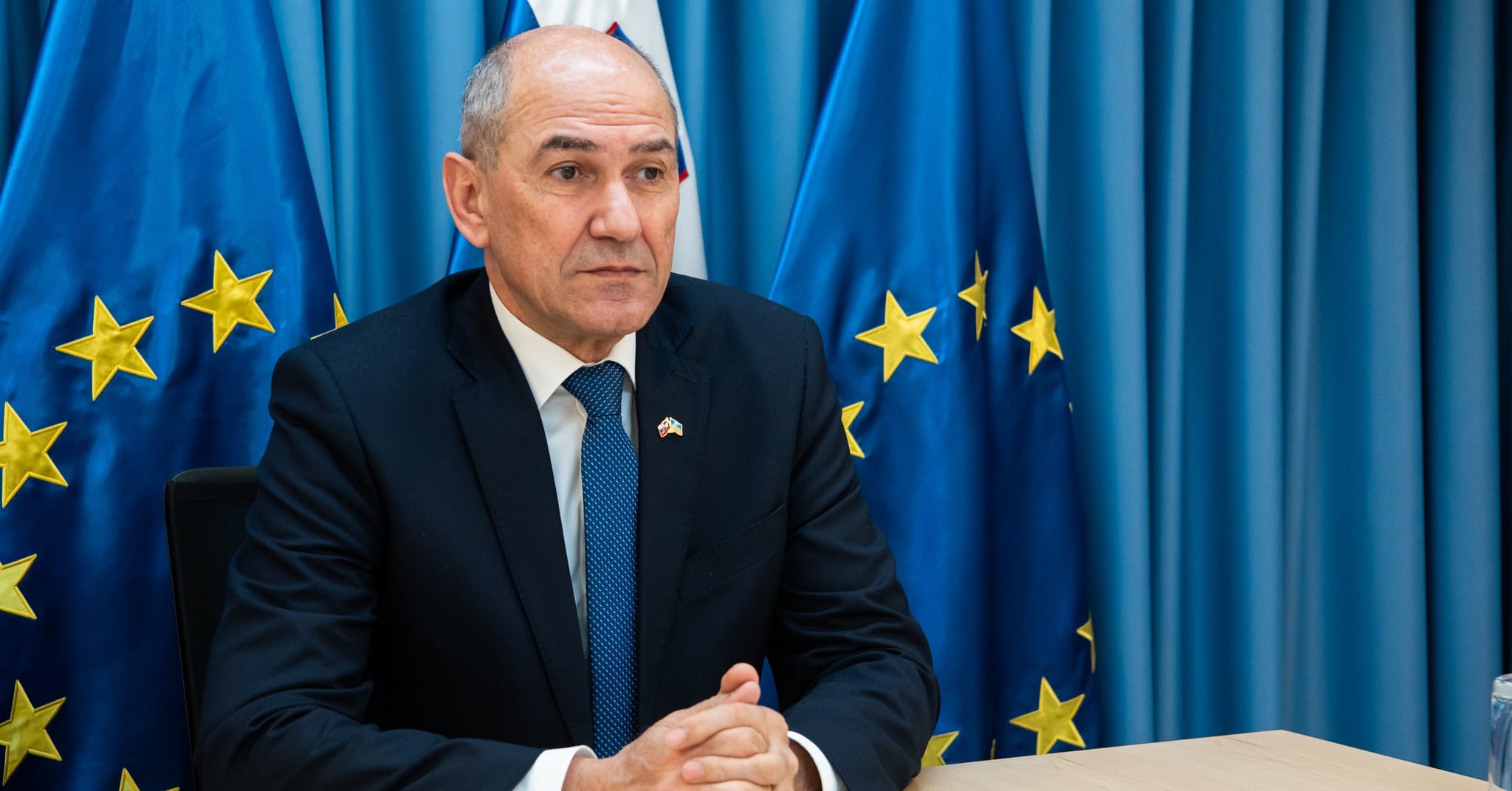 Predsednik vlade Janez Janša na poljski televiziji TVN24