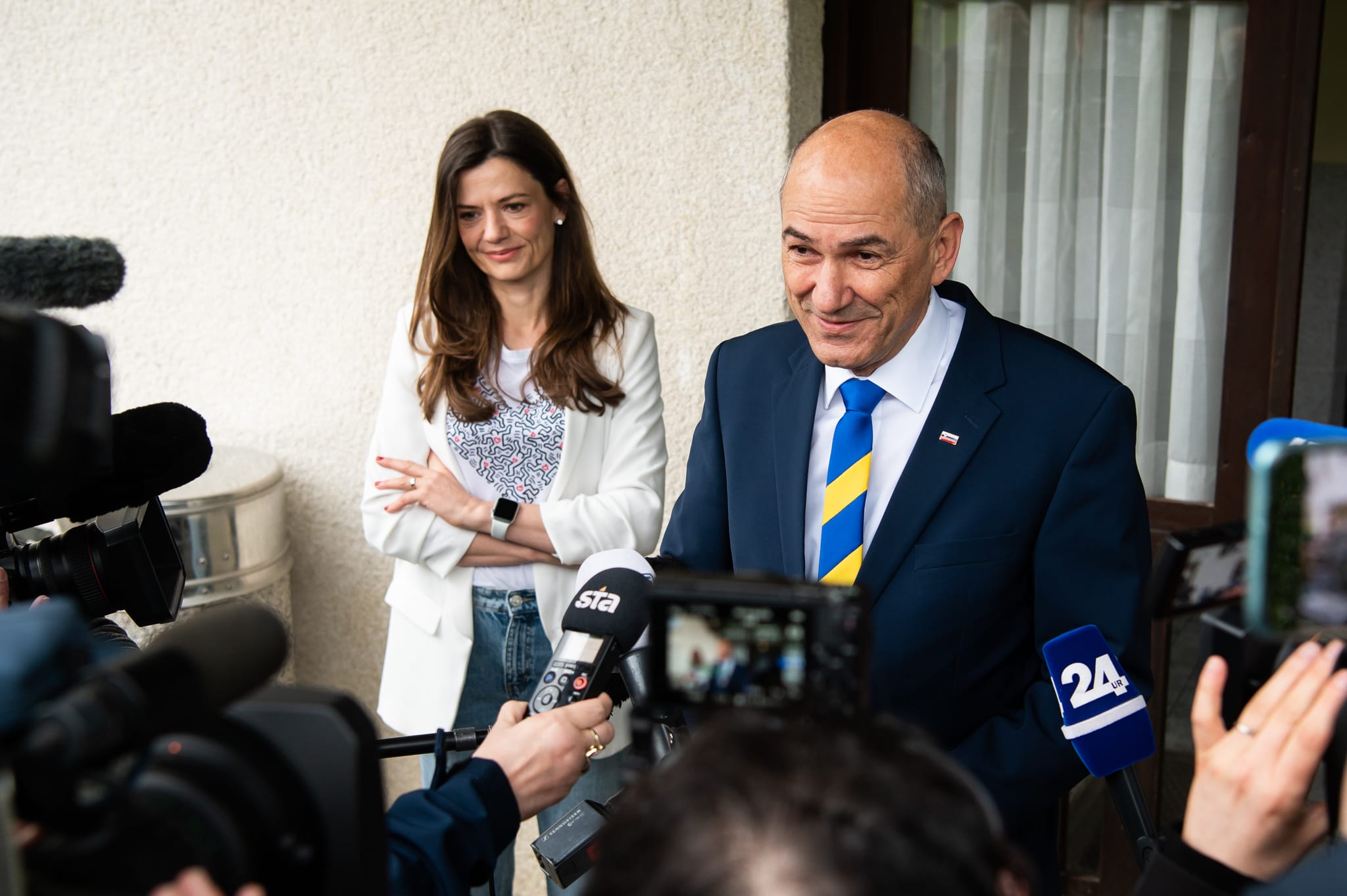 Predsednik SDS na volišču
