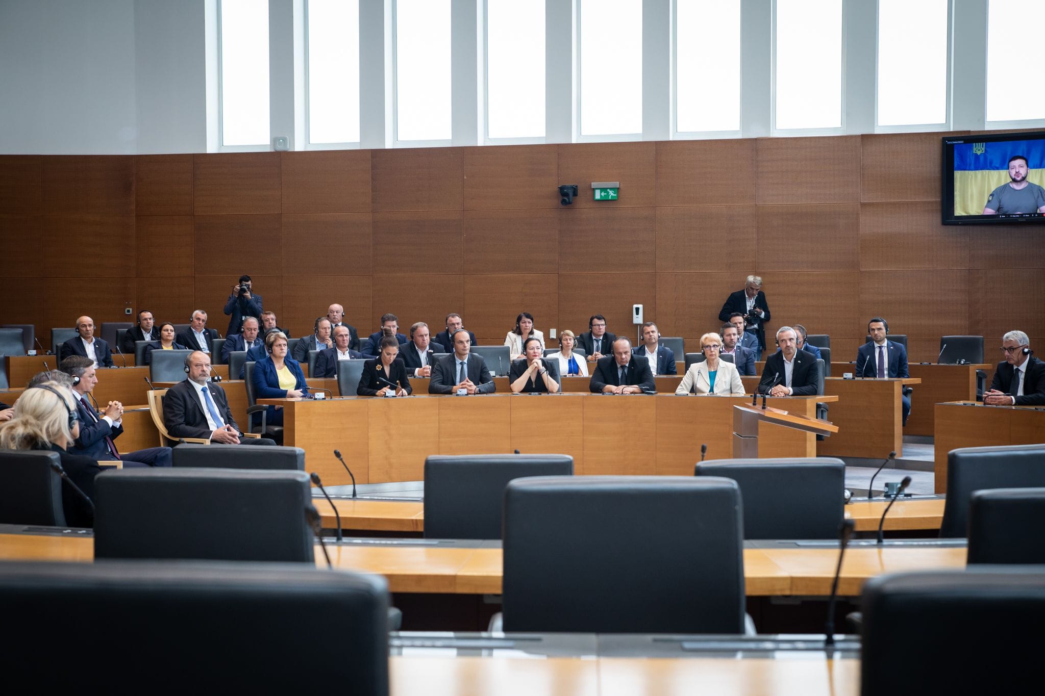 Predsednik Ukrajine Volodimir Zelenski: Zahvaljujem se slovenskemu narodu za vaše veliko in hrabro srce