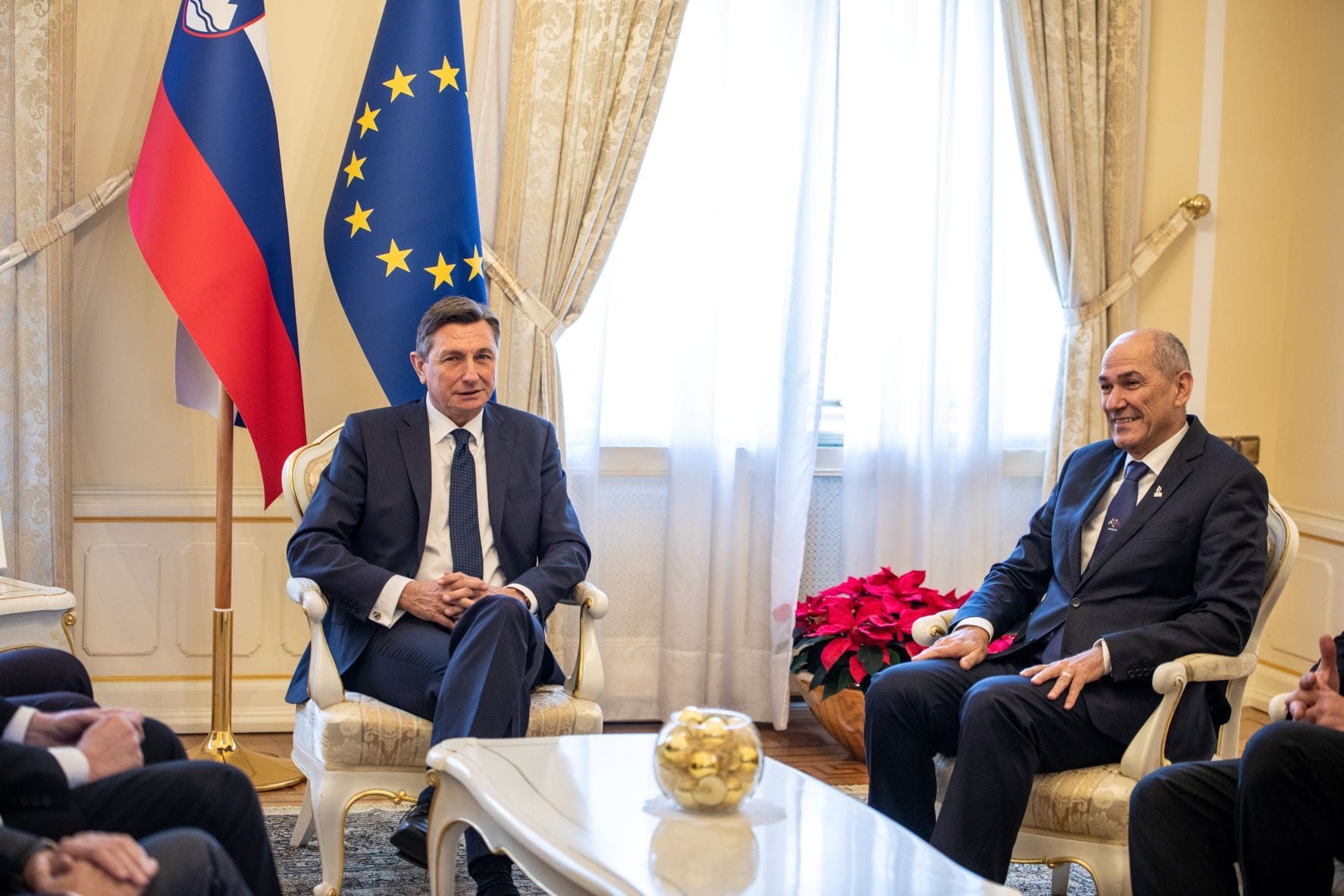 Predsednik SDS Janez Janša na vrnitvi odlikovanja Zlati častni znak svobode