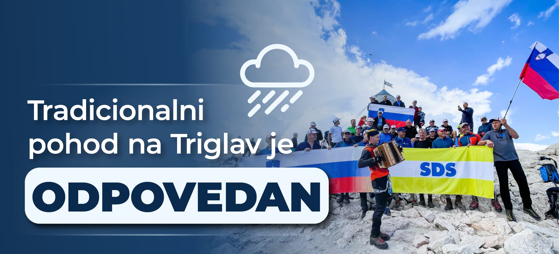 Odpoved organizirane tradicionalne gorniške ture na vrh Triglava preko Koče na Doliču