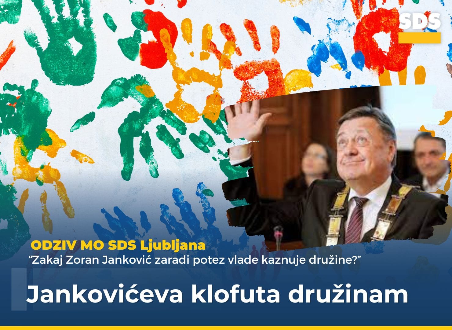 MO SDS Ljubljana: Zakaj Zoran Janković zaradi potez vlade kaznuje družine?
