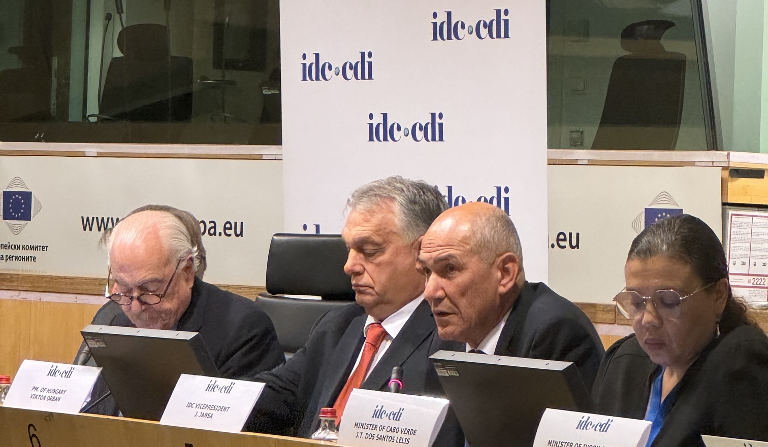 Predsednik SDS Janez Janša na Izvršilnem odboru CDI