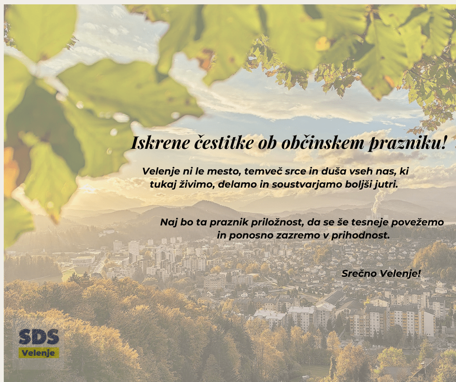 ČESTITKE OB OBČINSKEM PRAZNIKU MESTNE OBČINE VELENJE