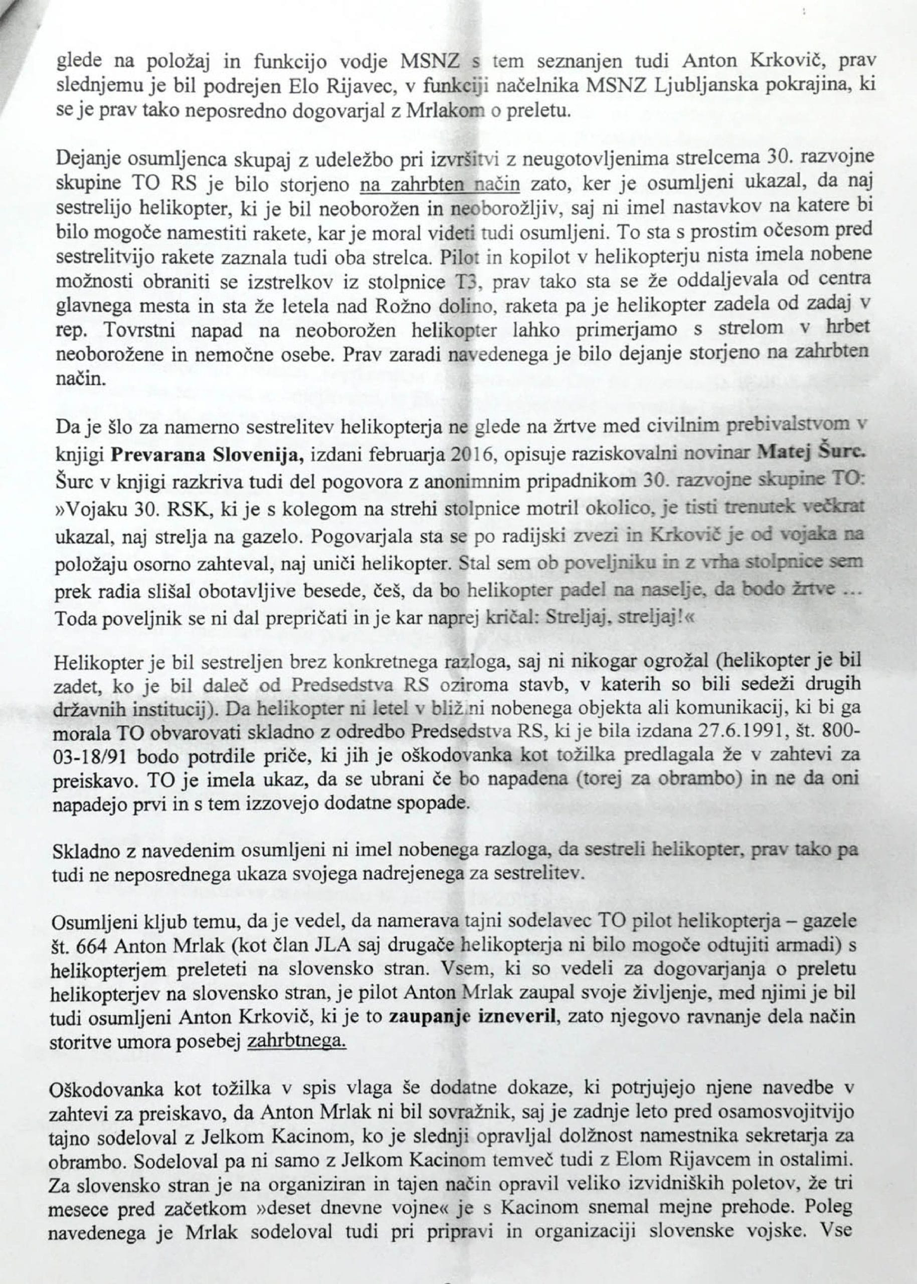Nova obtožnica