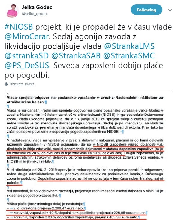 Tvit - NIOSB -Jelka Godec