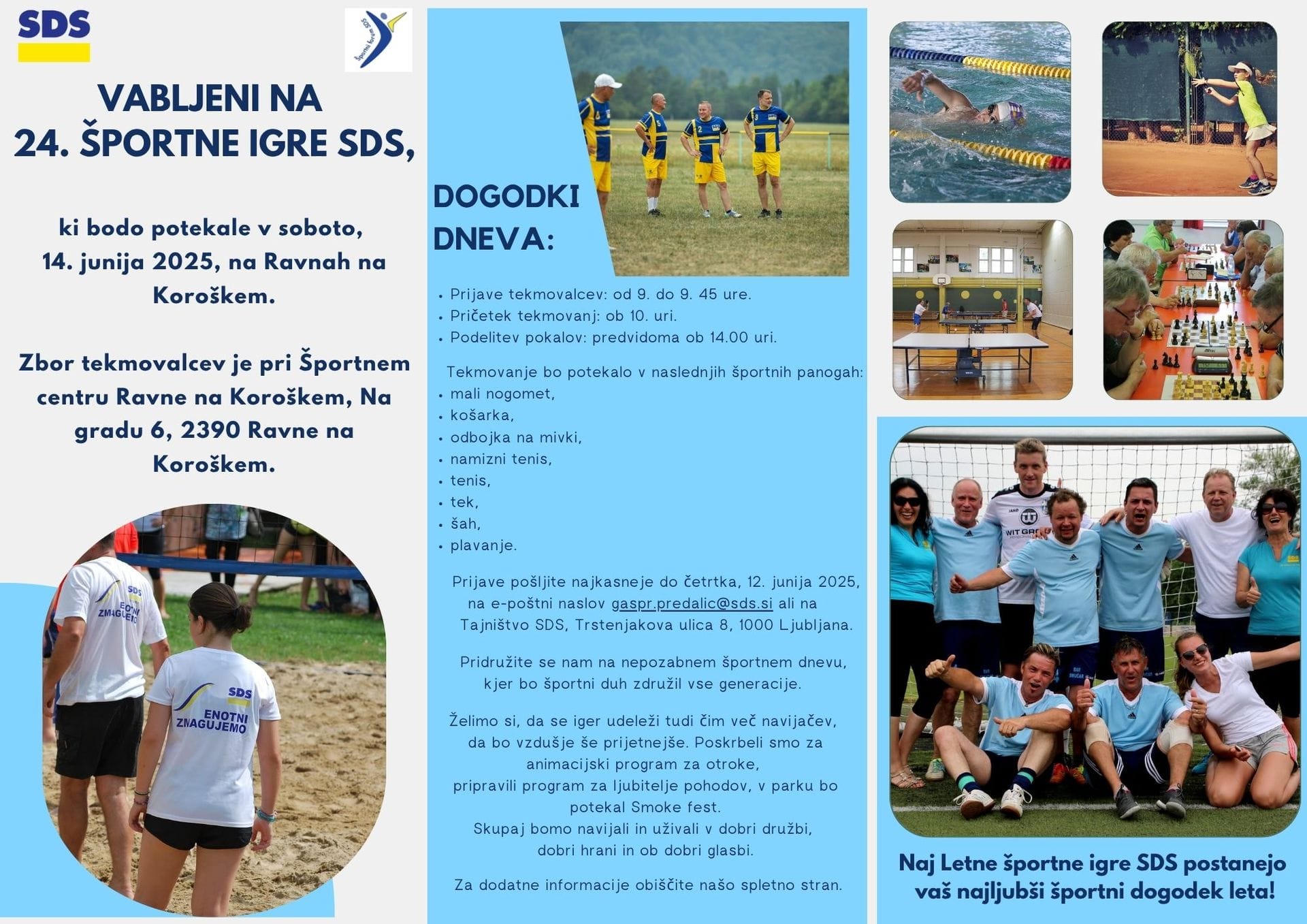 Vabljeni na 24. športne igre SDS!