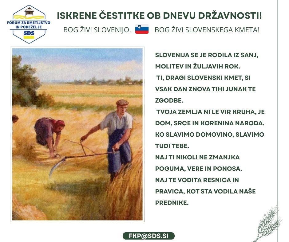 Dragi slovenski kmet.