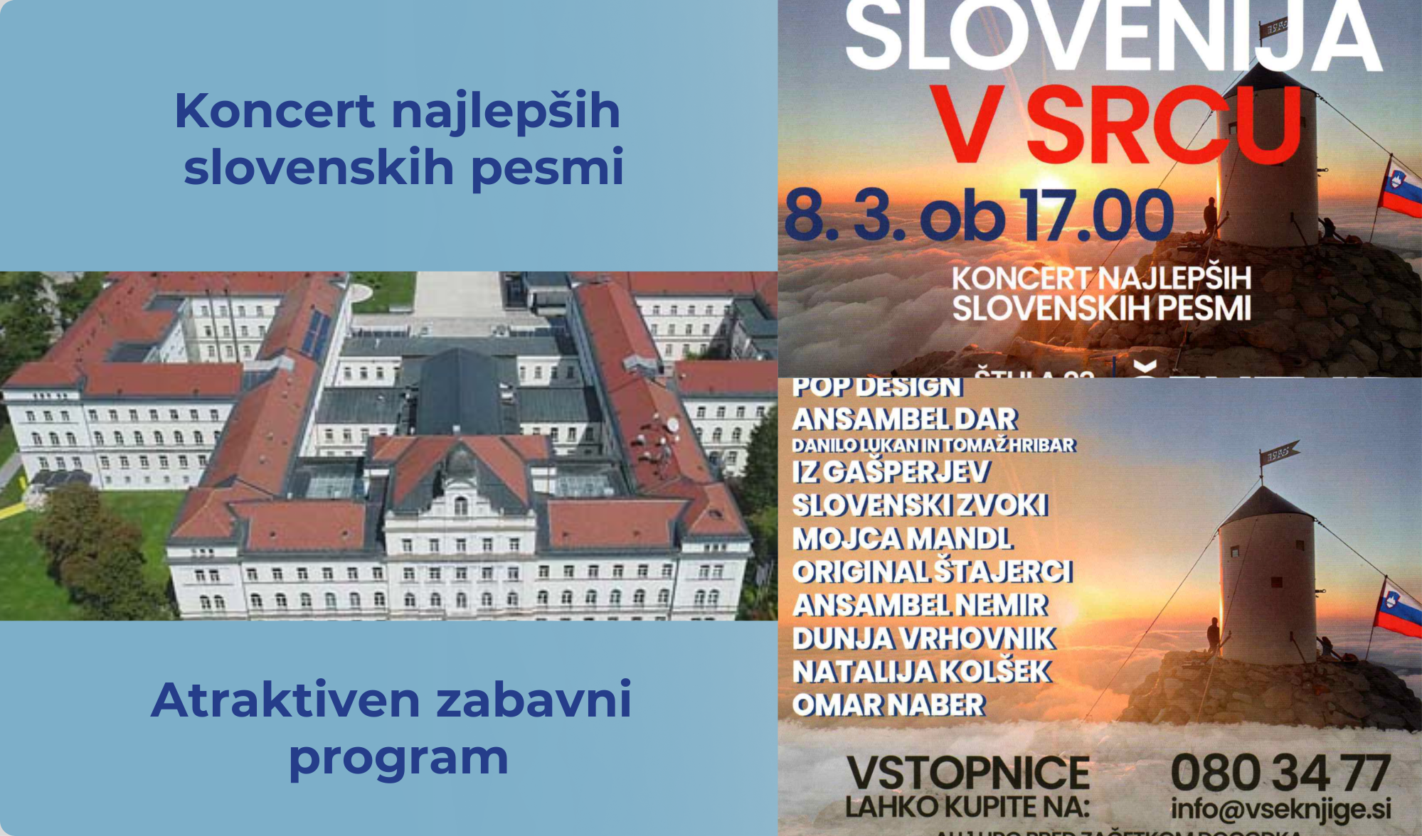 Kandidati SDS Ljubljana na koncertu slovenske glasbe
