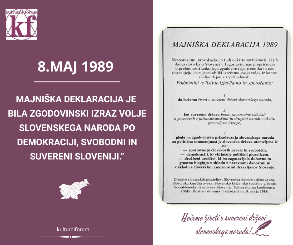 Poslanica Kulturnega foruma ob obletnici Majniške deklaracije