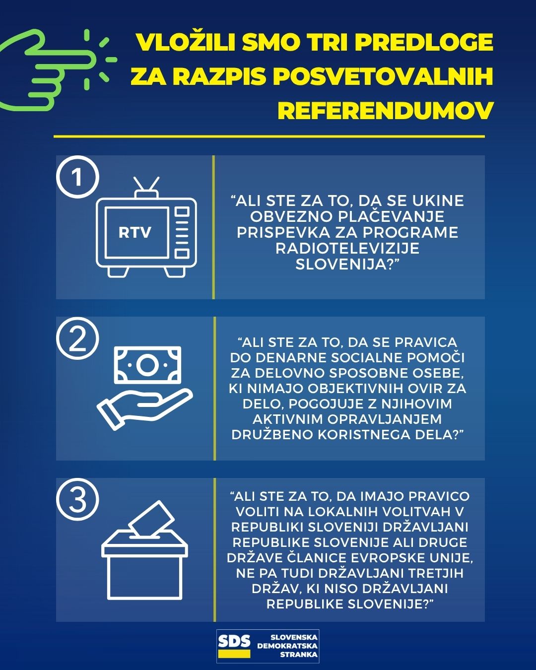 Ljudje naj odločijo: V DZ vloženi trije predlogi za posvetovalne referendume